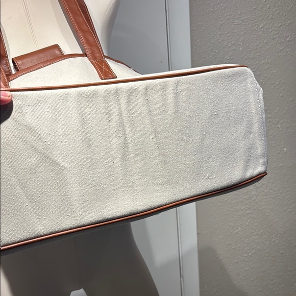 Stranded Cream and Tan Canvas Tote - Picture 9 of 16